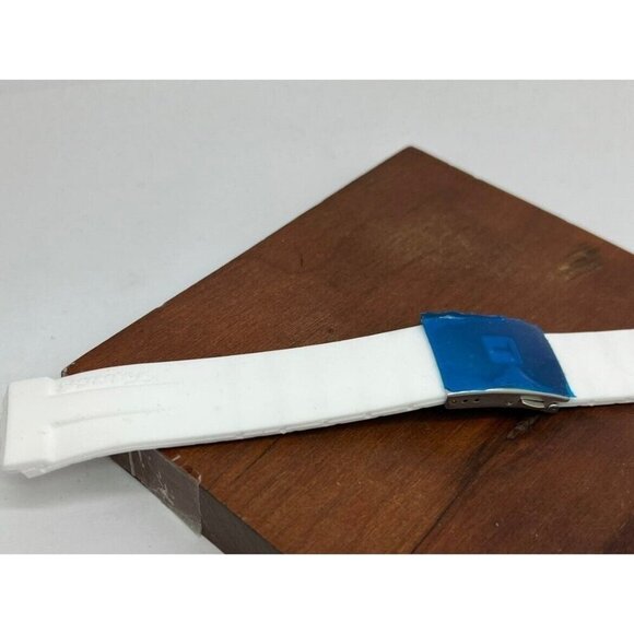 Men's Watch Band For Tissot T-Race Replacement White Rubber Strap 21mm - Picture 5 of 8